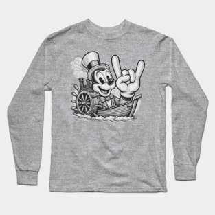 Rock On Steamboat Willie Long Sleeve T-Shirt